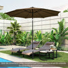 Costway 10 FT 112 LED Solar-Lighted Patio Market Umbrella Crank Tilt Outdoor Coffee