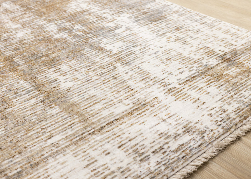 Sydney Brown Cream Grey Distressed Rug, 5'3\" x 7'10\" Indoor Area Rug