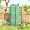 Outsunny Mini Greenhouse with Screen Roof, Portable Small Greenhouse, Green