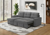 Sleeper Sofa, 90" Length, Convertible Sofa Bed, Storage Chaise, Dark Grey Fabric Sleeper Sofa | Canape-Lit Convertible, Chaise De Rangement, 90" Longueur, Tissu Gris Fonce