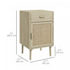 HOMCOM Bedside Table Set of 2 with Storage Drawer for Bedroom Living Room