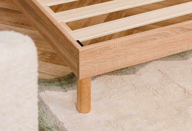 Smart Base Essential Metal Twin Platform Bed Frame - Natural