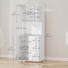 HOMCOM Modern Kitchen Cupboard Storage Organizer Microwave Cabinet, White
