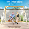 Outsunny Porch Swing Frame, A-Frame Wooden Swing Stand with Reinforced Bars