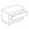 Navis Contemporary 32" Nightstand in Natural Oak (2-Drawer) | Table de nuit contemporaine Navis 32" en chene naturel (2 tiroirs)