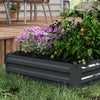 Outsunny 39" X 39" X 12" Set Of 2 Raised Garden Bed, Elevated Planter Box With Galvanized Steel Fram|Outsunny Jardiniere Surelevee Jardiniere Surelevee Pour Fleurs Lot De 2 Gris