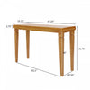 Martha 47.25" Rustic Wood Sofa Table with Decorative Beaded Trim - Brown | Console rustique en bois Martha 120 cm avec bordure perlee decorative - brune