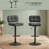 HOMCOM Bar Stools Set of 2, Adjustable Swivel Counter Height Barstools