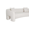 Sylvia Modern Glam 104" Tweed Loveseat in Ivory | Canape deux places moderne glamour Sylvia 264 cm en tweed ivoire