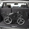 Goplus Folding 4 Wheels Golf Push Cart W/brake Scoreboard Adjustable Handle Gray