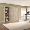 Bestar Pur Queen Murphy Shelving Unit 90-Inch Wall Bed - Rustic Brown|Grand lit escamotable mural Pur de Bestar de 90 po avec tablettes - brun rustique