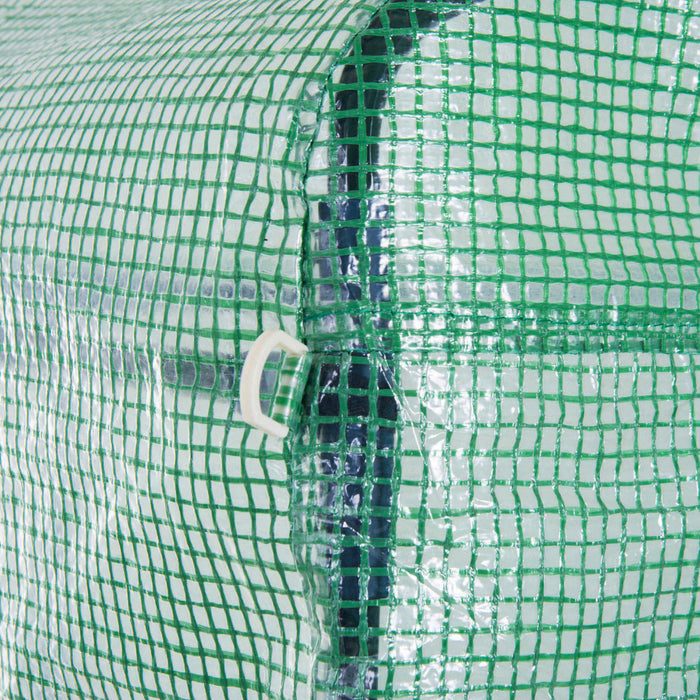 Outsunny Large Walk-in Greenhouse, 20'x10'x6' Tunnel Greenhouse, Green