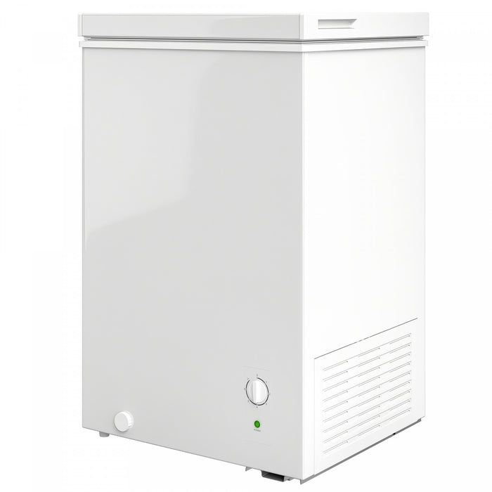 HOMCOM Mini Freezer, 3.5 Cu.Ft Compact Chest Freezer, White