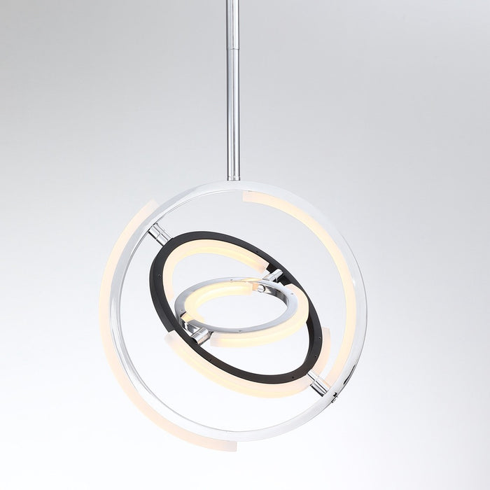 Trilogy Collection 13\" Integrated LED Pendant - Polished Nickel
