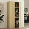 Rivington Modern 38" Bookcase Cabinet in Natural Oak | Armoire bibliotheque moderne Rivington 38" en chene naturel