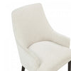 Beever Modern Chenille Wood Armchair in Cream - Set of 2 Dining Chair | Fauteuil moderne Beever en bois et chenille creme - Lot de 2