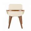 LumiSource Cosmo Faux Leather Mid-Century Dining Chair - Walnut/Cream|Chaise de salle à manger de style du milieu du 20e siècle Cosmo en similicuir - noyer et crème