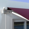 Outsunny 10' X 6.5' Retractable Awning With LED Lights, Uv40+, Wine Red|Outsunny Auvent Retractable 10' X 6.5' Avec Lumieres LED, Uv40+, Rouge Vin
