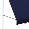 Outsunny 6.5' X 4' Retractable Awning, Freestanding & Non-screw, Blue|Outsunny Auvent Retractable 6.5' X 4', Autoportant Et Sans Vis, Bleu