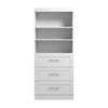 Bestar Pur 36 W Closet Organizer with Drawers - White|Organisateur de garde-robe Pur de Bestar de 36 po (L) avec tiroirs - blanc