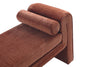 Concord Modern Glam Chenille Accent Bench in Terracotta | Banc d’appoint moderne glamour en chenille Concord, couleur terre cuite