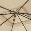 Outsunny 10' X 10' Outdoor Patio Gazebo Shelter Tent W/ Sidewalls, Khaki|Belvedere De Patio Exterieur De 10 Pi X 10 Pi Outsunny Double Toit Souple Abri De Jardin Tente Avec