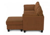 Upholstered Sofa Chaise Lounger, Rust Fabric, Modern, Contemporary Sofa | Canape Chaise Longue Rembourre, Tissu Rouille, Moderne, Contemporain