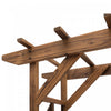 Outsunny 79" Garden Trellis, Wooden Arched Arbour With Pergola Style Roof|Outsunny 79" Treillis De Jardin, Arbre En Bois Arque Avec Toit En Forme De Pergola
