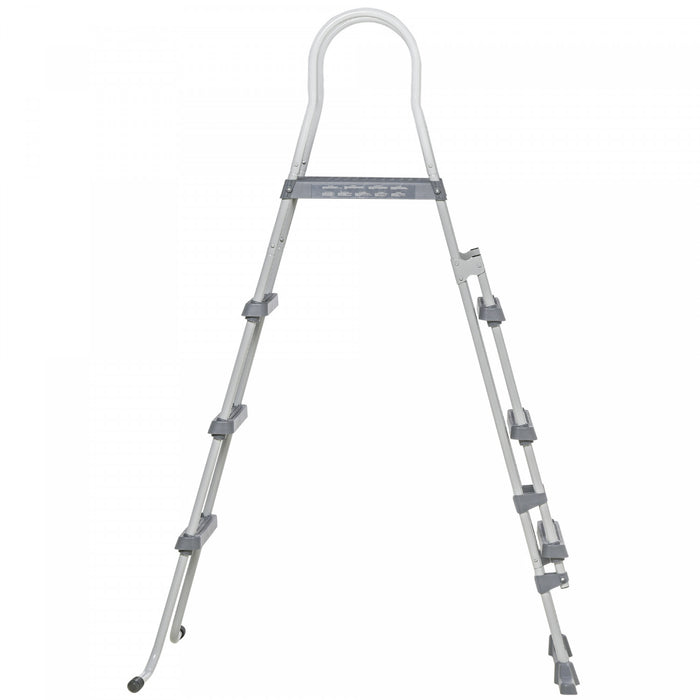 Outsunny 70\" Above Ground Pool Ladder, A-frame Swimming Pool Stairs, Grey