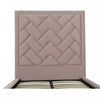 Crosby Modern Upholstered Velvet Twin Bed in Blush | Lit simple moderne Crosby en velours capitonne, coloris rose blush