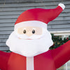 Outsunny 8' Inflatable Christmas Santa Claus Holds Sign Of Blessings|Outsunny Pere Noel Gonflable De 8ft Signe Lumineux De Benedictions