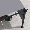 Outsunny 10' X 10' Retractable Pergola Canopy For Backyard, Garden, Grey|Outsunny Auvent De Pergola Retractable 10' X 10' Pour Jardin, Gris