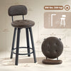 HOMCOM Bar Stools Set of 2, Swivel Counter Height Barstools Brown