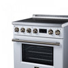 Forno Torino 30 Inch White Induction Range, 4.32 cu.ft - FFSIN0936-30WHT Electric Range | Cuisiniere a induction Torino 30 pouces blanche, 4,32 pi³ - FFSIN0936-30WHT