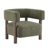 Evelyn Accent Arm Chair with Comfortable Seating and Boucle Upholstery,Olive Green Accent Chair | Evelyn Fauteuil d’appoint avec assise confortable et revetement en boucle, vert olive