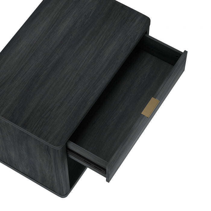 Evelyn Modern 32\" Nightstand in Charcoal Gray (1-Drawer)