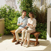 Outsunny Wooden Outdoor Bench, Rustic Garden Bench Loveseat, Carbonized