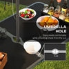 Outsunny Folding Picnic Table Camping Table and Chairs Use for Picnic Black