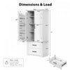 Angela 71" Adjustable Shelves Pantry Cabinet With 2 Drawers - White | Armoire De Rangement Angela 71" Avec Etageres Reglables Et 2 Tiroirs - Blanche
