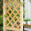Outsunny Garden Arch With Bench, Wooden Garden Arbor For Vines, Natural