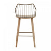 LumiSource Winston Wood Farmhouse Counter-Height Stool - Whitewashed/Antique Copper|Tabouret champêtre Winston de hauteur comptoir en bois - blanchi et cuivre antique