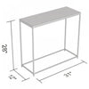 31” Modern Console Table - White With Silver Metal | Console moderne de 31 po - blanche avec métal argenté