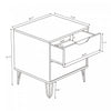 Avira Mid-Century Modern 20" Nightstand in Brown (2-Drawer) | Table de nuit Avira style milieu du siecle moderne 20" en brun (2 tiroirs)