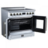 Forno Torino French Door 36 Inch White Induction Range, 5.36 cu.ft. - FFSIN0950-36WHT Electric Range | Cuisiniere a induction Torino de 36 po avec portes francaises, blanche, 5,36 pi³ - FFSIN0950-36WHT