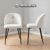 HOMCOM Dining Chairs Set of 2, Mid-Back Velvet-touch Upholstery Side Chair