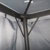 Outsunny 13' X 10' Patio Gazebo, Double roof Outdoor Gazebo Canopy Shelter With Netting & Curtains, |Outsunny 13' X 10' Tonnelle De Terrasse Exterieure Avec Double Toit En Polyester, Parois Laterales E