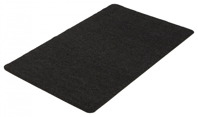 Modern 4'0\" x 6'0\" Hobnail indoor/outdoor Rug mat in Black Outdoor Area Rug