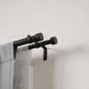 Umbra Cappa Brushed Black Expandable Double 1" Curtain Rod - 36"-66" | Tringle à rideaux extensible double Cappa de Umbra noir brossé de 1 po - 36 po à 66 po
