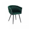 Hildy Accent Dining Arm Chair, Green Velvet (set of 2) | Chaise de salle à manger avec accoudoirs Hildy en velours vert (ensemble de 2)