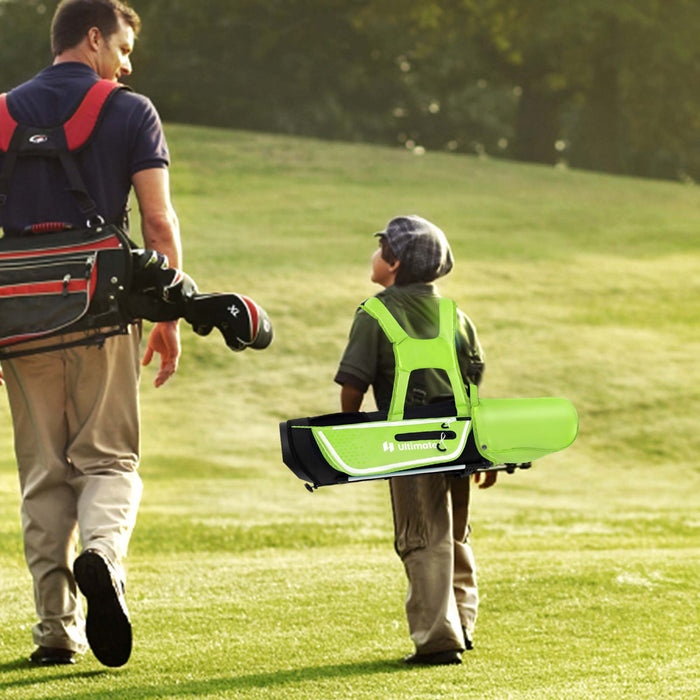 Ultimate Kids Golf Practice Set Junior Complete Golf Club Set For Kids Age 5-7 Years Old Green